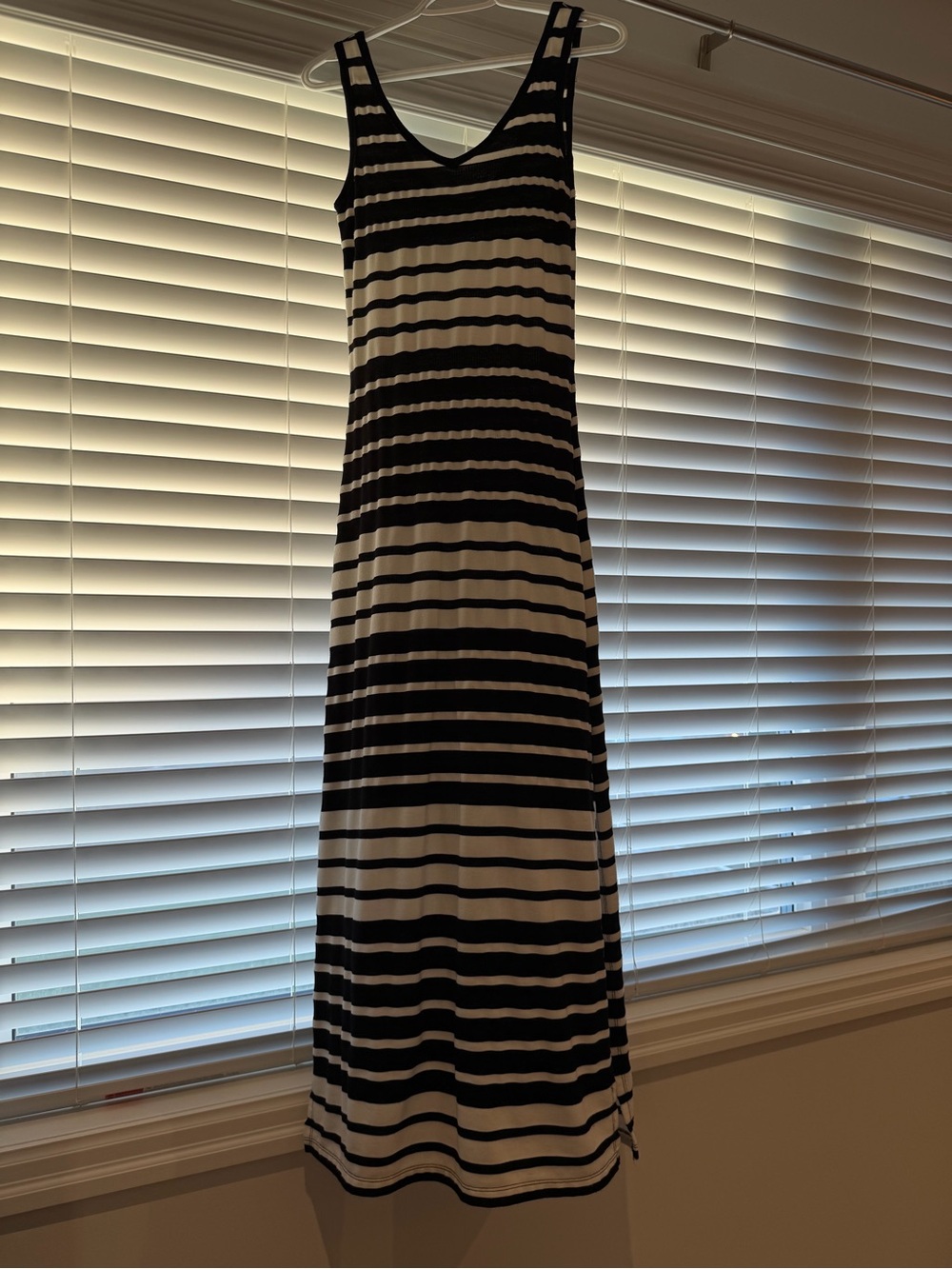 Dynamite Black and White Striped Maxi Dress